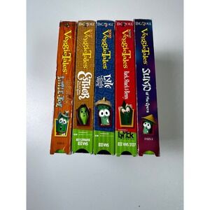 VeggieTales VHS Lot of 5 Big Idea Animated Kids‎ Movies Christian Values
